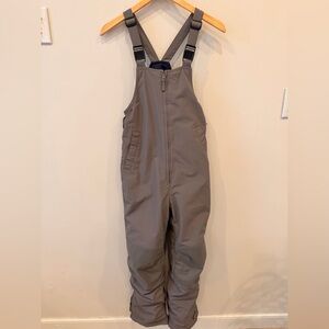 Lands’ End Kids Snow Bibs Size 12 Gray Insulated Winter Ski Snow Pants